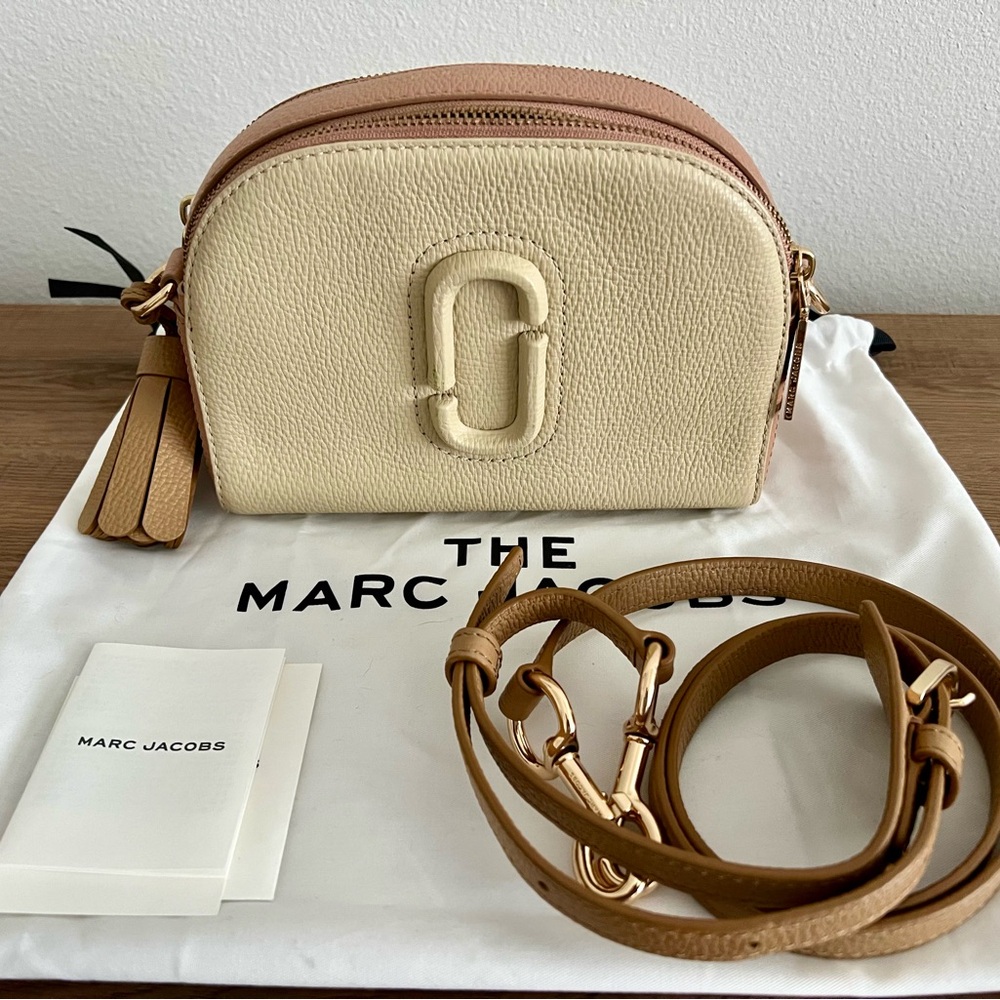 Marc Jacobs Beige and Brown Crossbody Bag